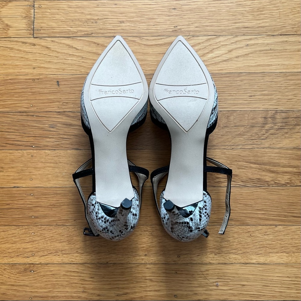 Franco Sarto Python Snake Ankle T-Strap Shoes Siz… - image 5